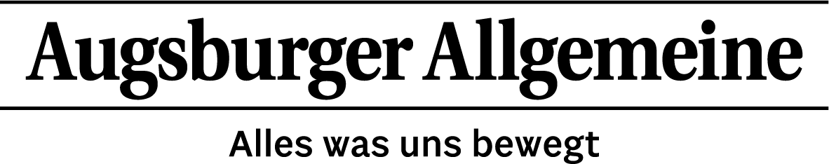 Augsburger Allgemeine Logo mit dem Slogan "Alles was uns bewegt" darunter in deutscher Sprache.